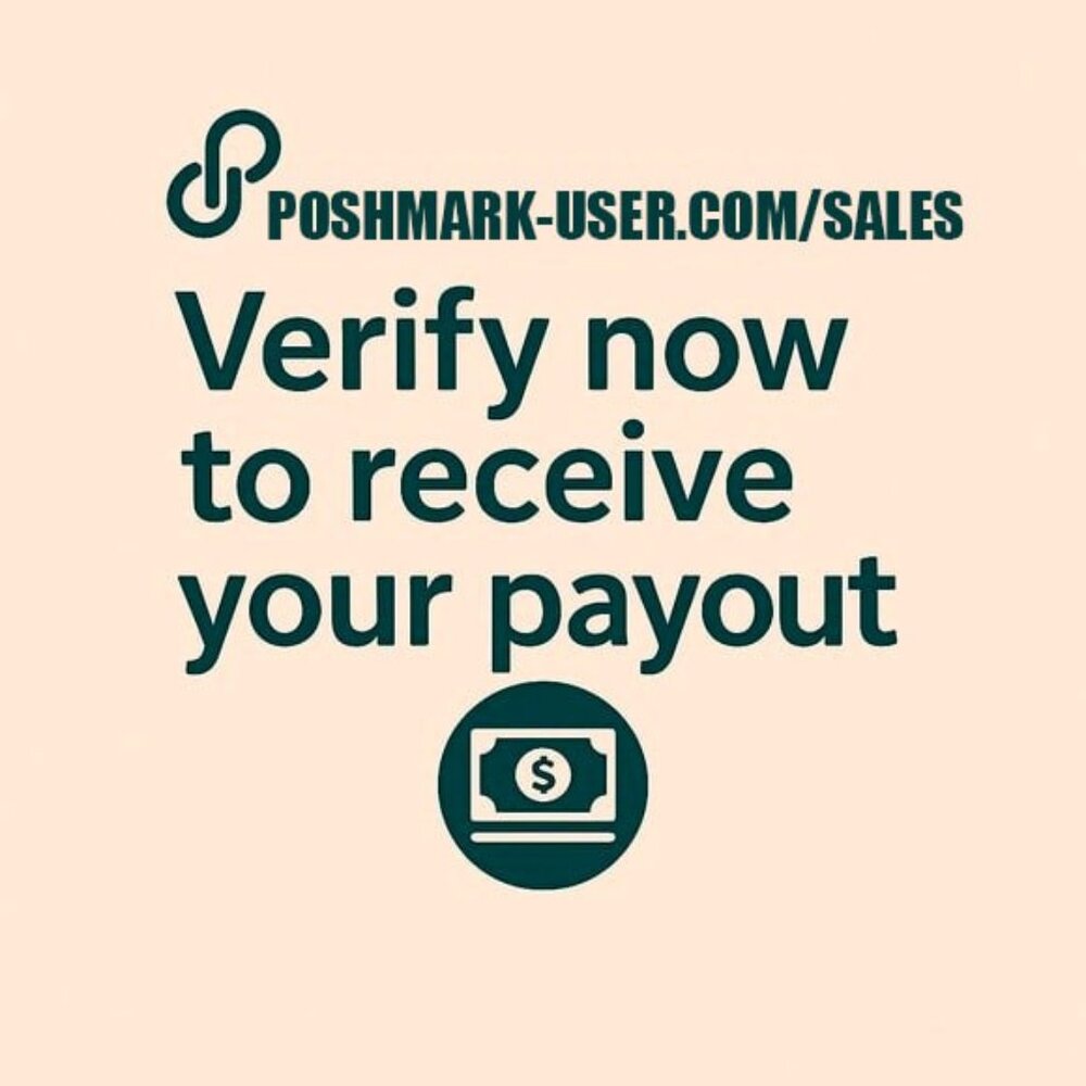 poshmark-user.com/sales1 — Order paid. Verify payout info to get paid